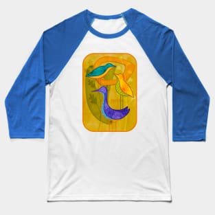 BIRDFLOWER Squawk Three Times Baseball T-Shirt